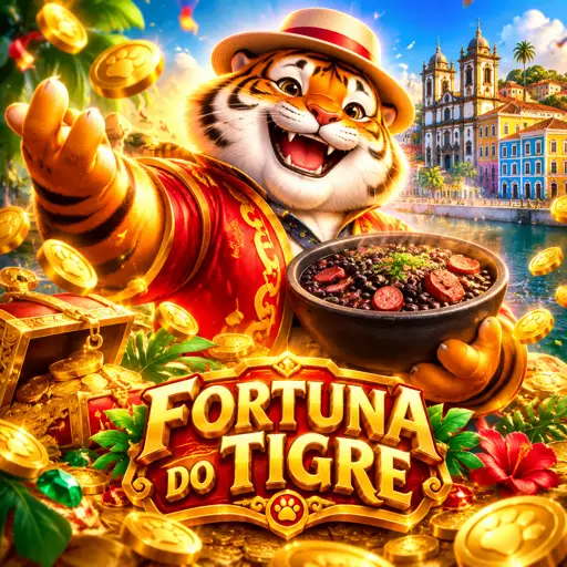Tela do caça-níquel Fortune Tiger com rolos e símbolos dourados