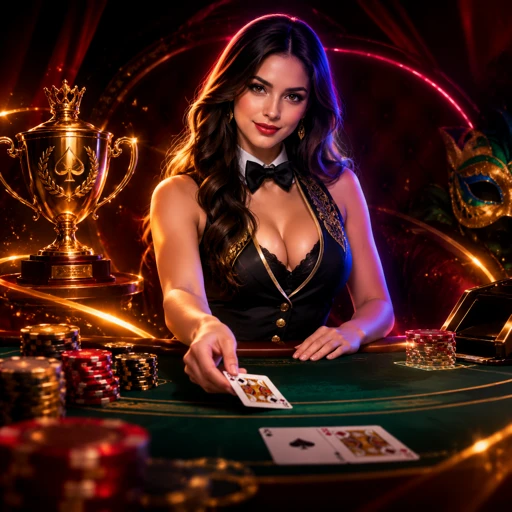 Rodada de blackjack com mão do jogador e carta do dealer à vista